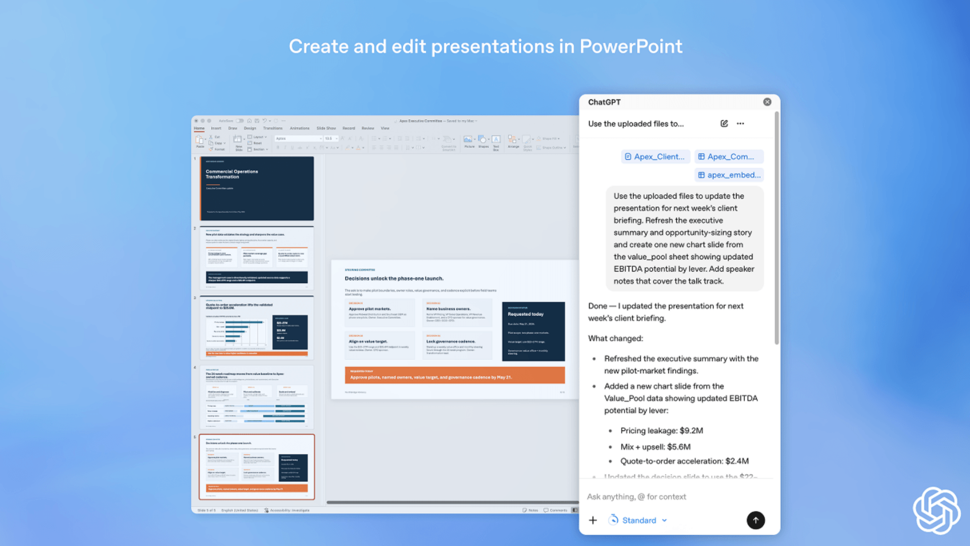 Microsoft PowerPoint üçün rəsmi ChatGPT əlavəsi təqdim edildi