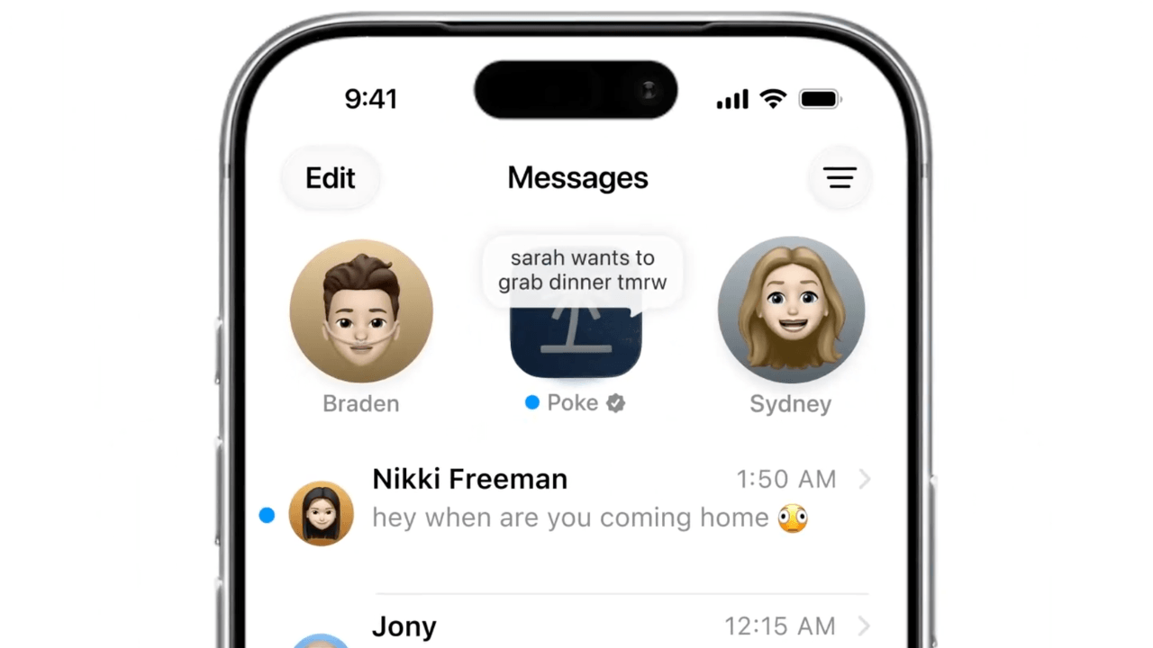 Süni intellekt agenti xidməti Poke, Apple-ın Mesajlar tətbiqinə əlavə edildi