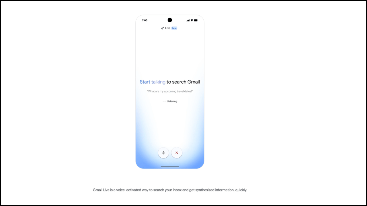 Google, Gmail üçün yeni səsli axtarış aləti Gmail Live-ı sınaqdan keçirməyə başladı
